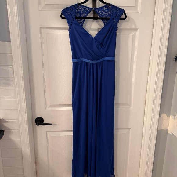 David's Bridal Dresses & Skirts - davids bridal bridesmaid dress‎ horizon blue size 2  Lace Back